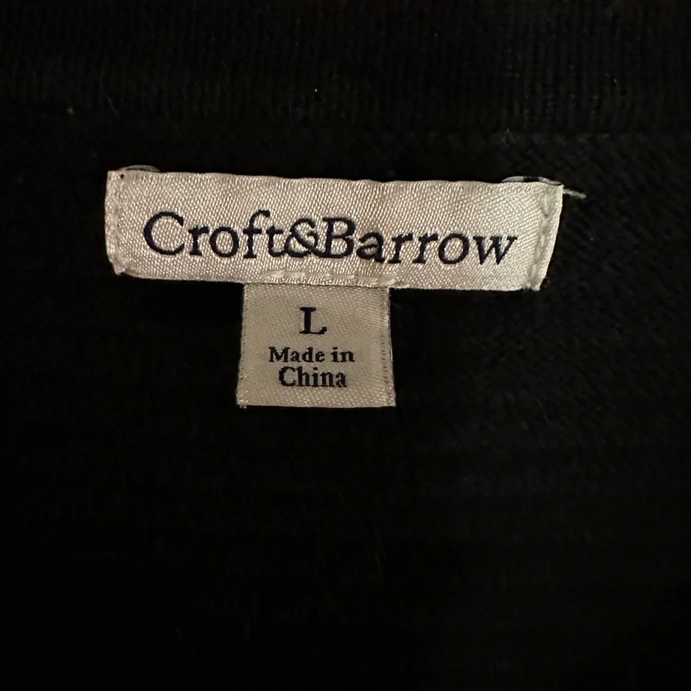 Croft & Barrow Black Zippered Sweater - Picture 3 of 3